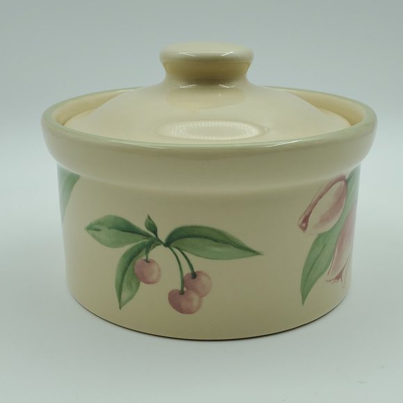 Pfaltzgraff Garden Party Butter Tub Lidded Dish Covered Casserole Tulips Violets - Picture 4 of 6